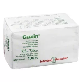GAZIN Γάζα 7,5x7,5 cm μη αποστειρωμένη λειτουργία 8 κατευθύνσεων, 100 τεμ