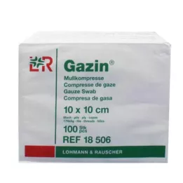 GAZIN Γάζα 10x10 cm μη αποστειρωμένη 8-πλάσια λειτουργία, 100 τεμ