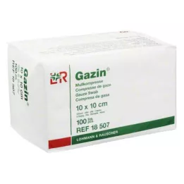 GAZIN Γάζα 10x10 cm μη αποστειρωμένη 12πλάσια λειτουργία, 100 τεμ