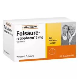 FOLSÄURE-RATIOPHARM δισκία 5 mg, 100 τεμ