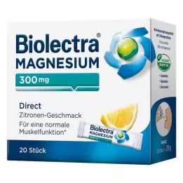 BIOLECTRA Magnesium 300 mg Direct Lemon Sticks, 20 τεμ