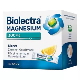 BIOLECTRA Magnesium 300 mg Direct Lemon Sticks, 40 τεμ