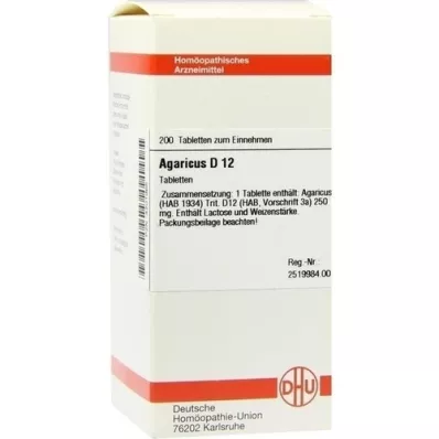 AGARICUS D 12 ταμπλέτες, 200 τεμ AGARICUS D 12 ταμπλέτες, 200 τεμ