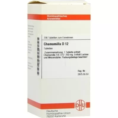 CHAMOMILLA D 12 ταμπλέτες, 200 τεμ CHAMOMILLA D 12 ταμπλέτες, 200 τεμ