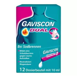 GAVISCON Διπλό 500mg/213mg/325mg Αναρτημένο σε φακελάκι, 12X10 ml