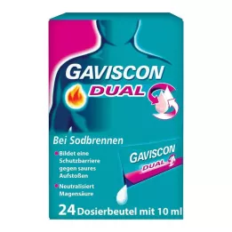 GAVISCON Dual 500mg/213mg/325mg Suspens.σε φακελάκι, 24X10 ml
