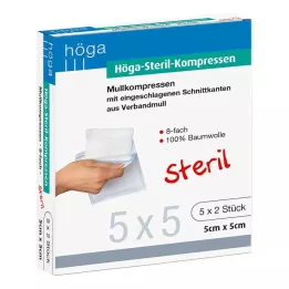 HÖGA-KOMPRESSEN 5x5 cm αποστειρωμένο 8-way, 5X2 τεμ