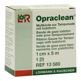 OPRACLEAN Επίδεσμος γάζας για ταμπόν με ιωδόμορφο 1 cm x 5 m, 1 τεμάχιο