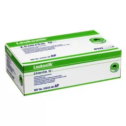 LEUKOSILK 2,5 cmx5 m, 12 τεμ