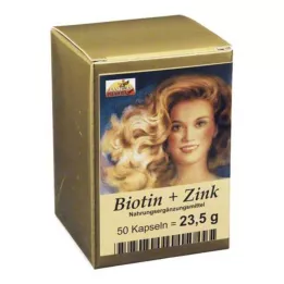 BIOTIN PLUS Κάψουλες μαλλιών ψευδαργύρου, 50 τεμ