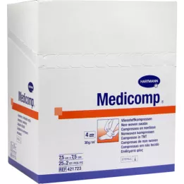 MEDICOMP Fleece κομ.αποστειρωμένο 7,5x7,5 cm 4 στρώσεις, 50 τεμ