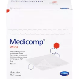 MEDICOMP έξτρα φλις κομ.αποστειρωμένο 10x10 cm 6 στρώσεις, 50 τμχ