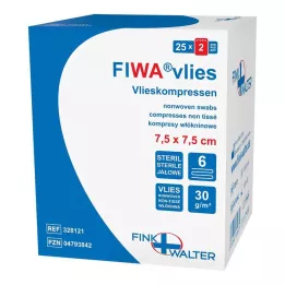 VLIESKOMPRESSEN 7,5x7,5 cm αποστειρωμένο 6 δρόμων, 25X2 τεμ