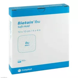 BIATAIN Ibu foam dressing 10x10 cm με απαλή κόλλα, 5 τεμάχια