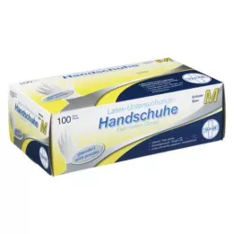 HANDSCHUHE Λατέξ μιας χρήσης σε σκόνη Μ, 100 τεμ
