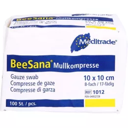 MULLKOMPRESSEN 10x10 cm μη αποστειρωμένο 8-στρωμα, 100 τμχ