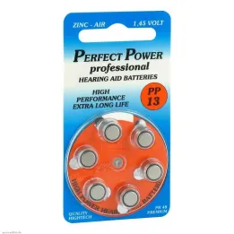 Μπαταρίες για ακουστικά βαρηκοΐας Power PP 13, 6 τεμ