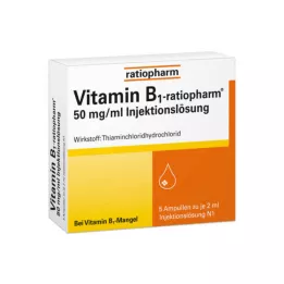 VITAMIN B1-RATIOPHARM 50 mg/ml Inj.Lsg.Αμπούλες, 5X2 ml