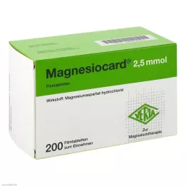MAGNESIOCARD 2,5 mmol επικαλυμμένα με λεπτό υμένιο δισκία, 200 τεμ