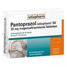 PANTOPRAZOL-ratiopharm SK 20 mg γαστροανθεκτικά δισκία, 7 τεμ