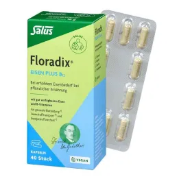 Floradix iron plus B12 vegan κάψουλες, 40 τμχ