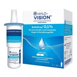 HYLO-VISION Οφθαλμικές σταγόνες SafeDrop 0,1%, 2X10 ml