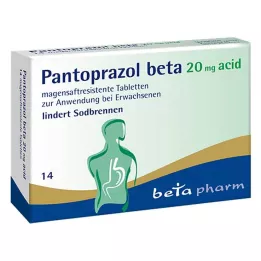 PANTOPRAZOL βήτα 20 mg γαστροανθεκτικά δισκία σε οξύ, 14 τεμ