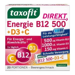 Taxofit Energy B12 500 + D3 + C Direct Granules, 20 τεμ
