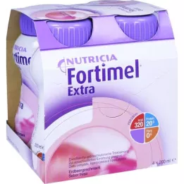 FORTIMEL Έξτρα γεύση φράουλα, 4Χ200 ml