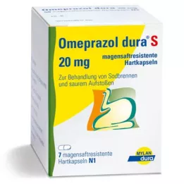 OMEPRAZOL dura S 20 mg γαστροανθεκτικές σκληρές κάψουλες, 7 τεμ