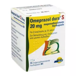 OMEPRAZOL dura S 20 mg γαστροανθεκτικές σκληρές κάψουλες, 14 τεμ