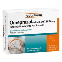 OMEPRAZOL-ratiopharm SK 20 mg γαστροανθεκτικές σκληρές κάψουλες, 14 τεμ