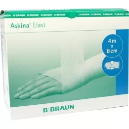 ASKINA Ελαστικός επίδεσμος 8 cmx4 m με σελοφάν, 1 τεμάχιο