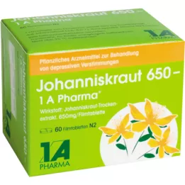 JOHANNISKRAUT 650-1A Pharma επικαλυμμένα με λεπτό υμένιο δισκία, 60 τεμ
