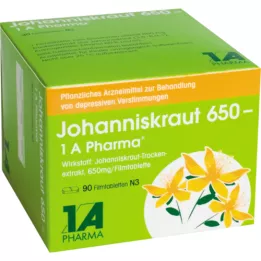 JOHANNISKRAUT 650-1A επικαλυμμένα με λεπτό υμένιο δισκία Pharma, 90 τεμ