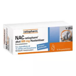 NAC-ratiopharm akut 600 mg αποχρεμπτικά για τον βήχα αναβράζοντα δισκία, 10 τεμ