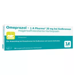 OMEPRAZOL-1A Pharma 20 mg για καούρα HKM, 14 τεμ