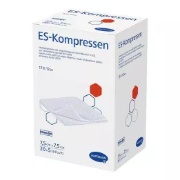 ES-KOMPRESSEN αποστειρωμένη 7,5x7,5 cm 12πλάσια μεγάλη συσκευασία, 20X5 τμχ