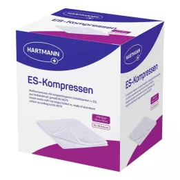 ES-KOMPRESSEN αποστειρωμένη συσκευασία 10x10 cm 12 φορές χύμα, 10X10 τμχ