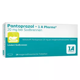 PANTOPRAZOL-1A Pharma 20mg για καούρα msr.Tab., 14 τεμ