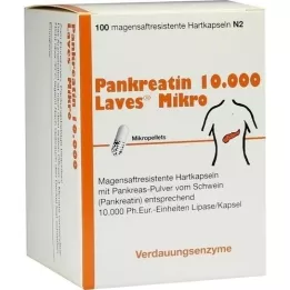 PANKREATIN 10.000 σκληρές κάψουλες μικρογαστρικού υγρού Laves, 100 τεμ
