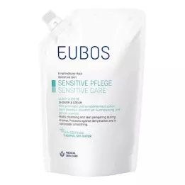 EUBOS SENSITIVE Ντους &amp; Μπουκάλι αναπλήρωσης κρέμας, 400 ml