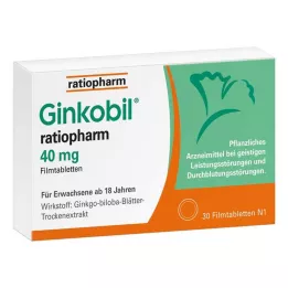 GINKOBIL-ratiopharm 40 mg επικαλυμμένα με λεπτό υμένιο δισκία, 30 τεμ