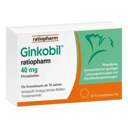 GINKOBIL-ratiopharm 40 mg επικαλυμμένα με λεπτό υμένιο δισκία, 60 τεμ