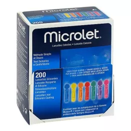 MICROLET Λανσέτες έγχρωμες, 200 τμχ