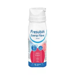 FRESUBIN ENERGY Fiber DRINK Strawberry Drinking Bottle, 4X200 ml