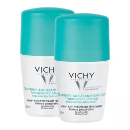 VICHY DEO Roll-on αντιιδρωτικό διπλή συσκευασία 48 ωρών, 2x50 ml