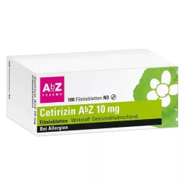 CETIRIZIN AbZ 10 mg επικαλυμμένα με λεπτό υμένιο δισκία, 100 τεμ