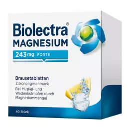BIOLECTRA Magnesium 243 mg forte Lemon Br.-Tabl., 40 τεμ