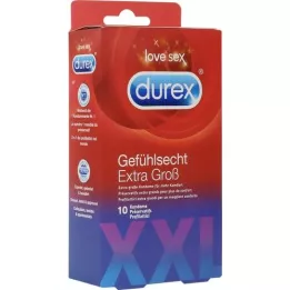DUREX Πολύ μεγάλα προφυλακτικά με πραγματική αίσθηση, 10 τεμαχίων